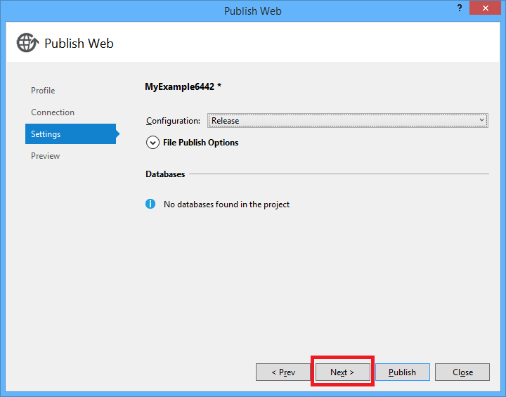 Settings tab